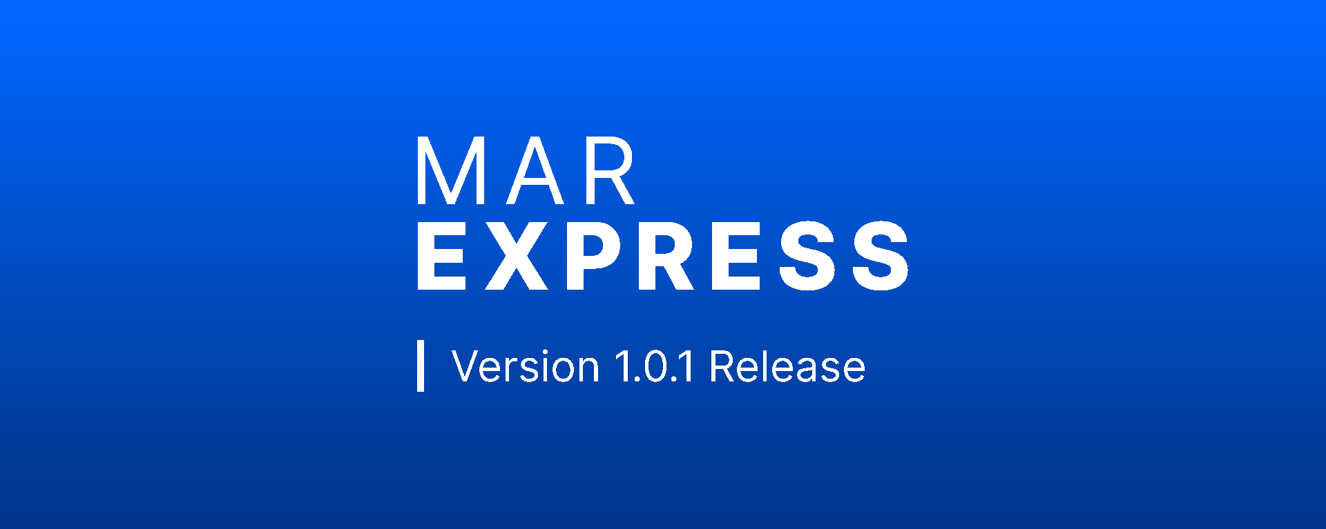 MARExpress 1.0.1 Release